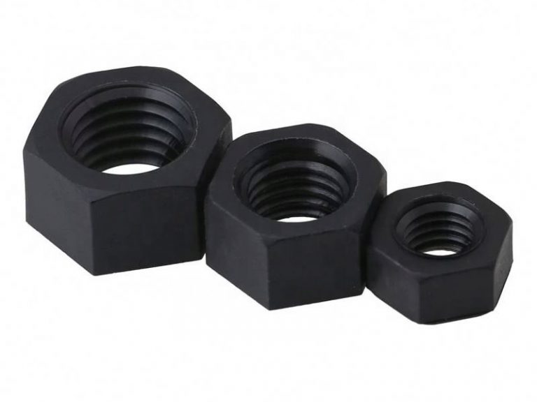Black anodized hex nuts